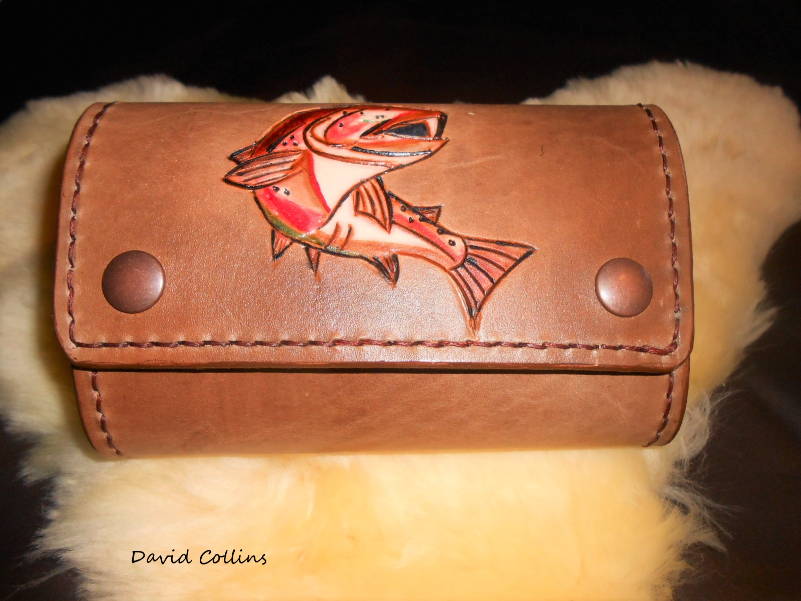 Leather fly wallet (Medium) - Windcroft Salmon Flies & Leather Accessories