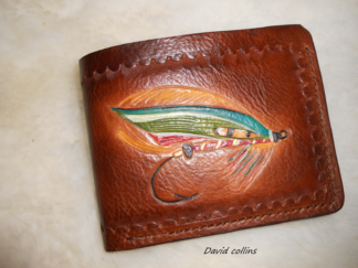 Bifold veg tan leather wallet